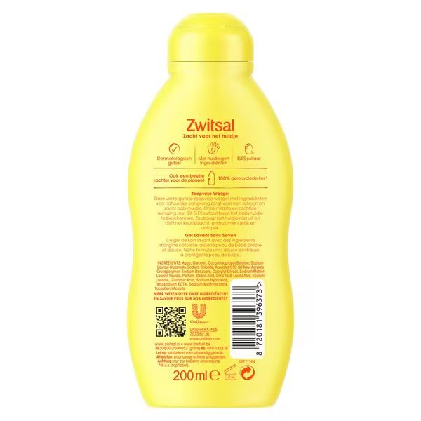 Zwitsal Zeepvrije Wasgel - 200ml