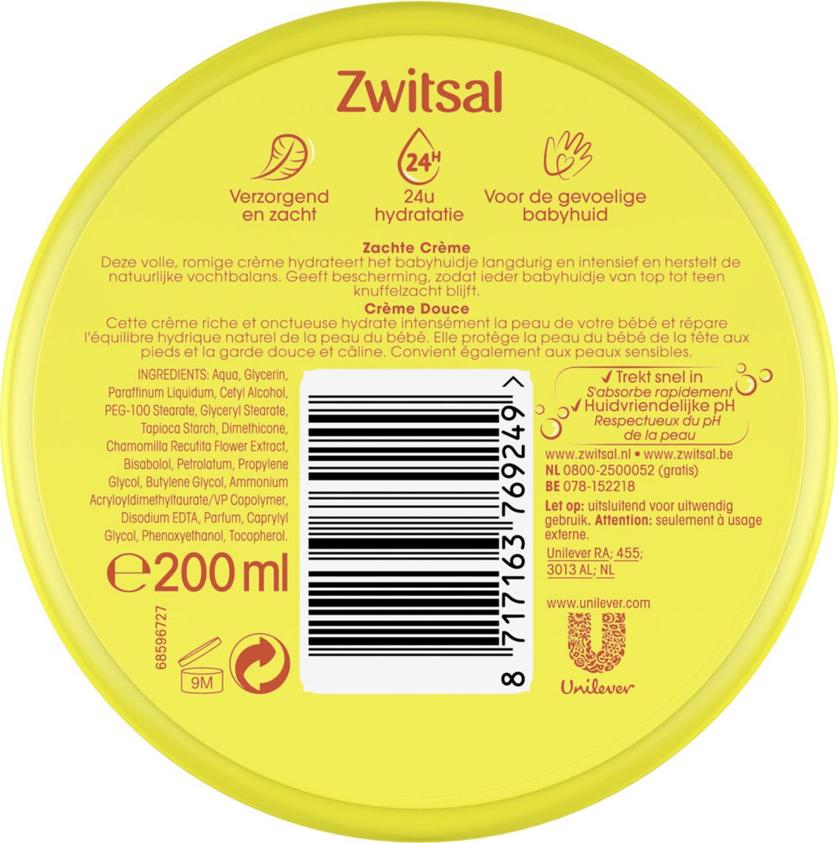Zwitsal Zachte Crème - 200ml