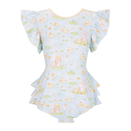 ODU Darling Ducklings Ruffle But Onesie