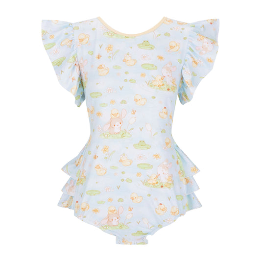 ODU Darling Ducklings Ruffle But Onesie